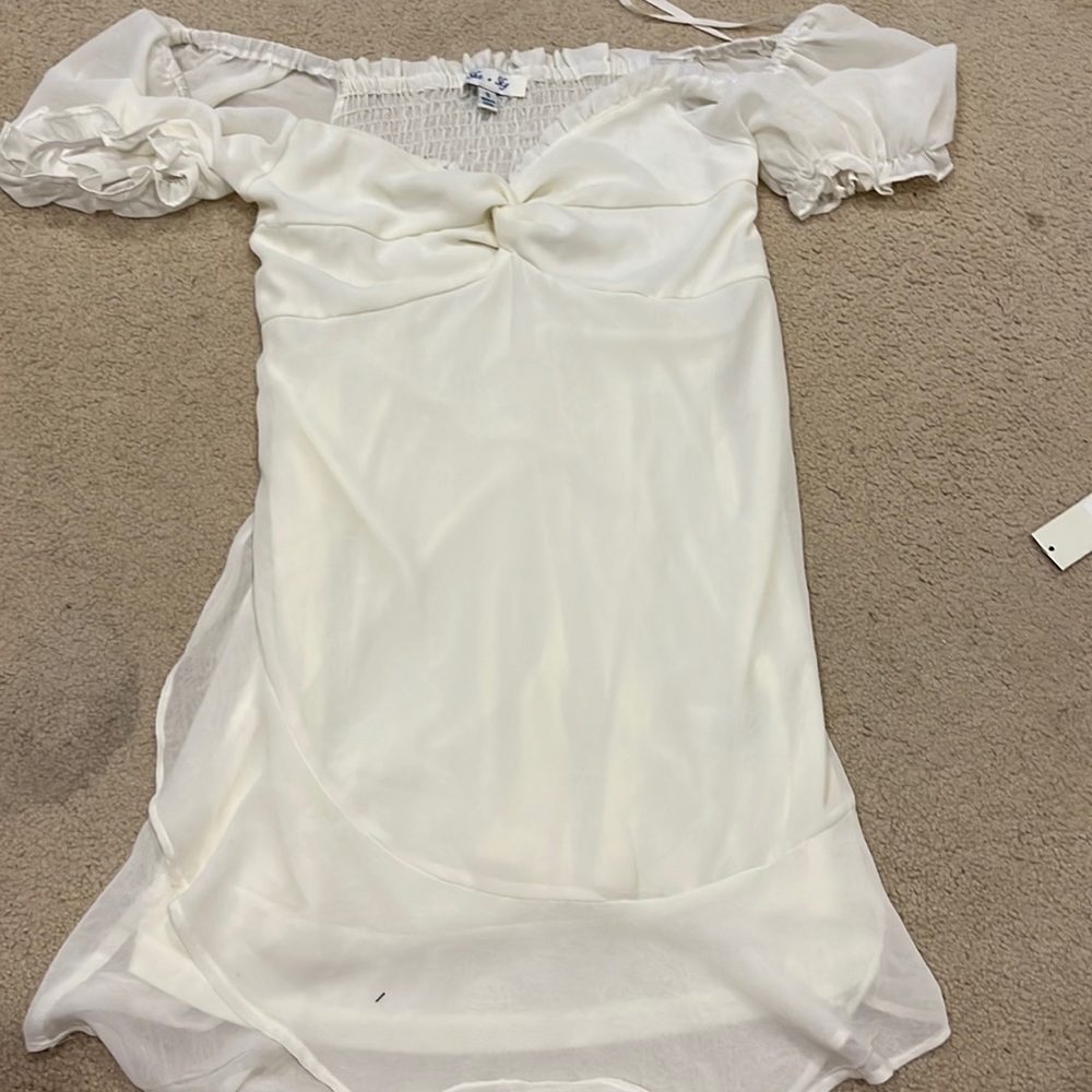 White flowy dress